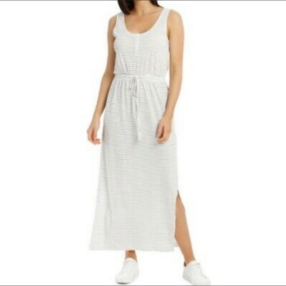Vero Moda Vmdaina white striped tie waist sleeveless dress size small